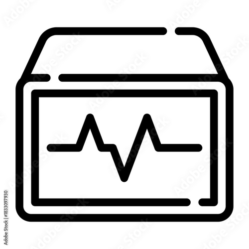 cardiogram line icon