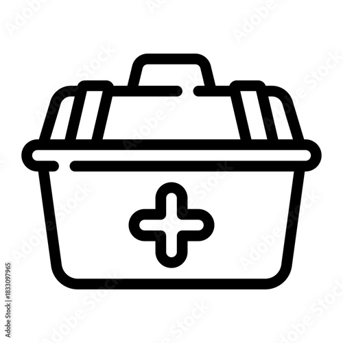 first aid kit line icon