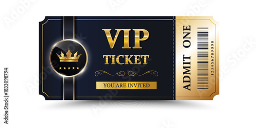 Vip Ticket Golden Crown