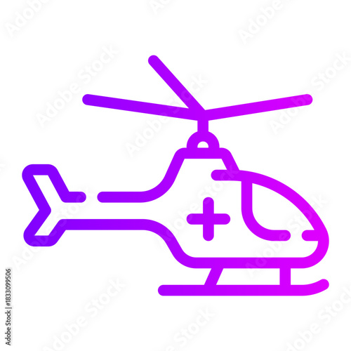 helicopter gradient icon