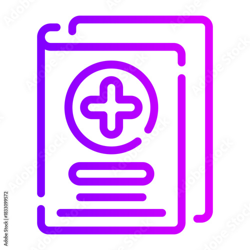 medical report gradient icon