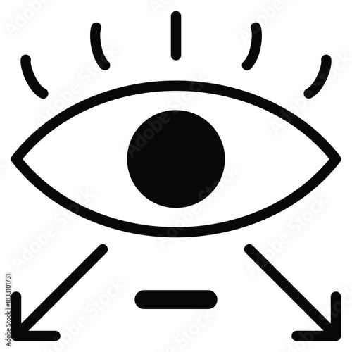 Myopia Icon Line Vector Illustration