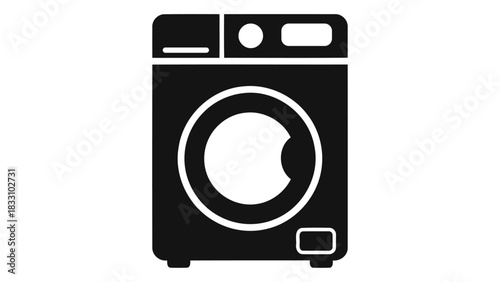 Modern smart washing machine appliance with automated wash cycles for efficient laundry care and household chores