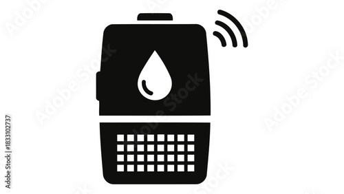 Modern smart water purifier with wi fi connectivity and advanced filtration system for clean drinking water in a home or