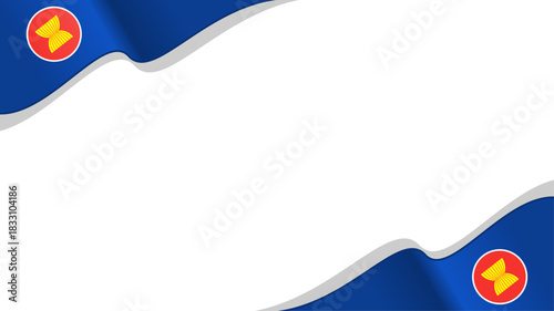 ASEAN. Association of Southeast Asian Nations flag