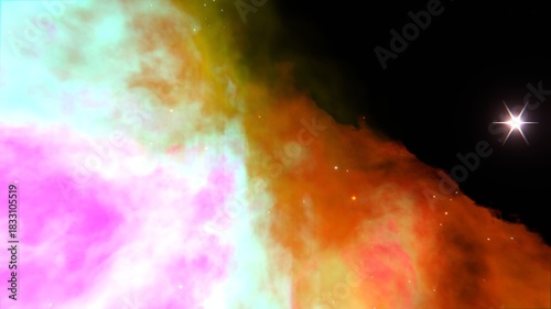 Space Nebula and Starfield

A beautiful and dramatic shot of a cosmic nebula in deep space with multiple stars. Ideal for science, astronomy, fantasy, or science-fiction projects.
