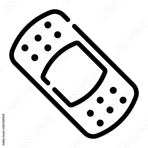band aid line icon