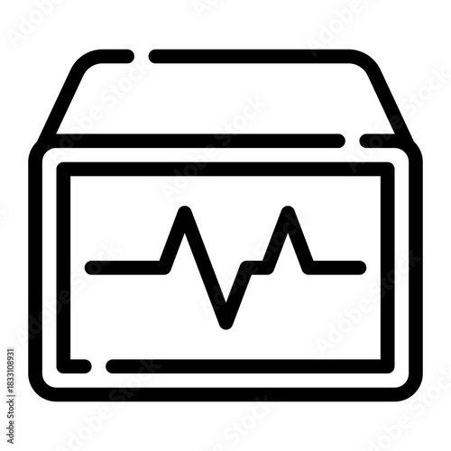 cardiogram line icon