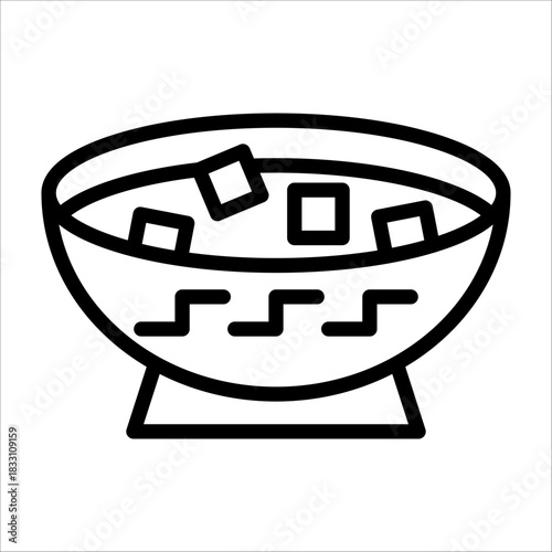 A simple single chinese mapo tofu icon for design element or coloring book element