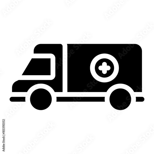 ambulance glyph icon