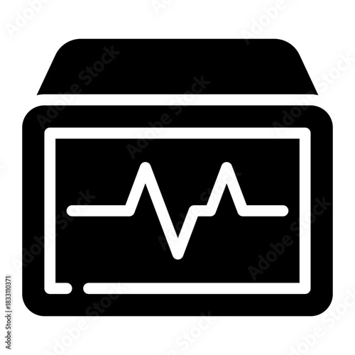 cardiogram glyph icon