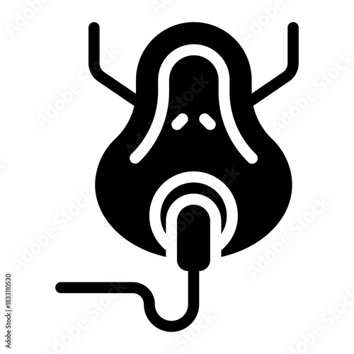 oxygen mask glyph icon