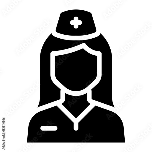nurse glyph icon