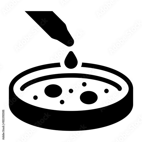 petri dish glyph icon