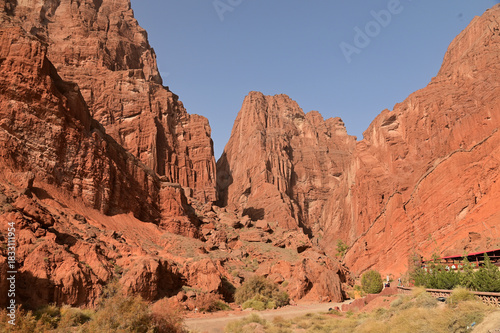 The Tianshan Grand Canyon or Kesileya Grand Canyon is a stunning natural feature in Xinjiang, China, characterized by its distinctive red canyons, formed by millions of years of wind and rain erosion.
