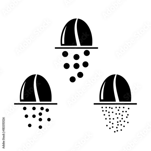 Roasted coffee beans icon symbol design vector