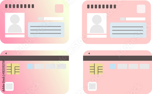 マイナンバーカードの表面・裏面イラスト（両面セット）