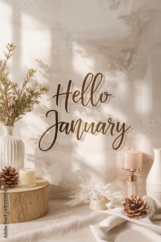 Welcoming the New Year With a Serene Design for January Greeting
