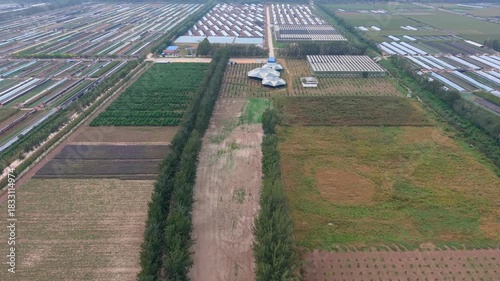 Aerial view of Shui Gao Manor in Xiqing District, Tianjin