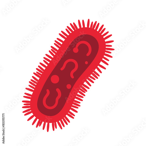 Microscopic pathogen illustration for medical or scientific visual representation