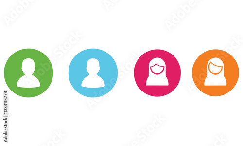 User Icon Vectors & Profile Avatar Graphics | Diverse People & Account Icons