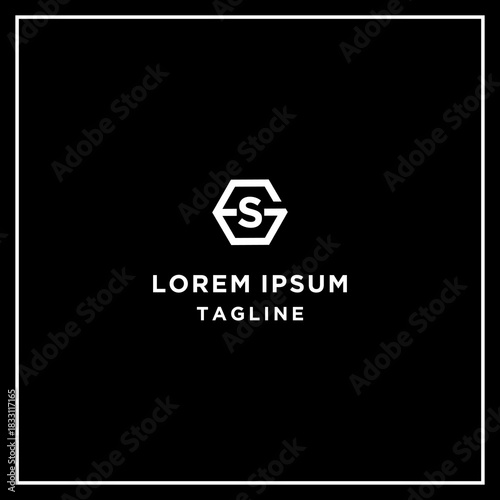 gs or sg hexagon logo