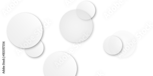 Abstract vector background with circles. white abstract background with realistic circles.  white circles of different sizes. Design for poster, brochure, flyer, banner template, book cover, wallpaper