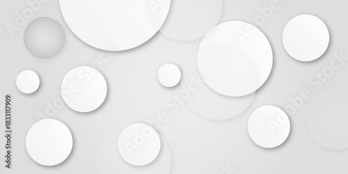 Abstract vector background with circles. white abstract background with realistic circles.  white circles of different sizes. Design for poster, brochure, flyer, banner template, book cover, wallpaper