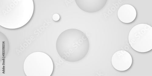 Abstract vector background with circles. white abstract background with realistic circles.  white circles of different sizes. Design for poster, brochure, flyer, banner template, book cover, wallpaper