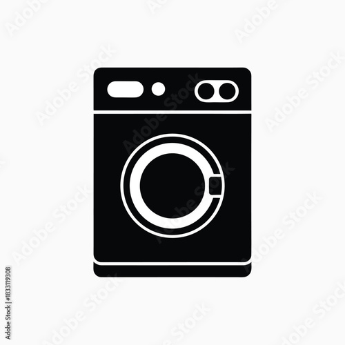  laundry machine front load icon template