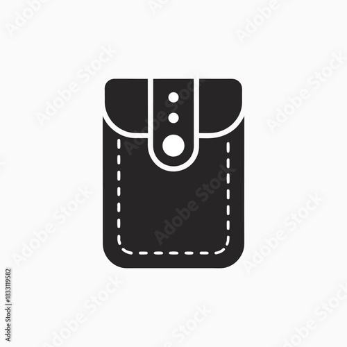 leather phone case vector icon template