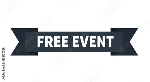A dark banner displaying the text free event in white lettering