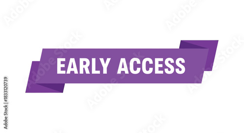 A purple ribbon banner displays the text early access in white lettering