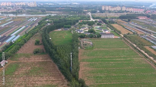 Aerial view of Shui Gao Manor in Xiqing District, Tianjin