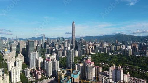 Aerial View of Urban Scenery in Futian Central District, Shenzhen
