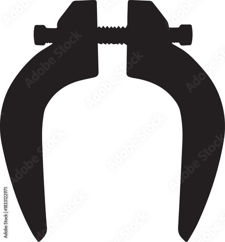 Silhouette vector art of screw adjustment
