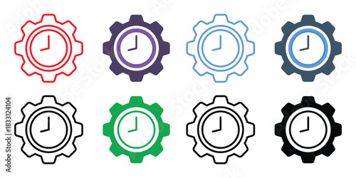 setting icon set vector