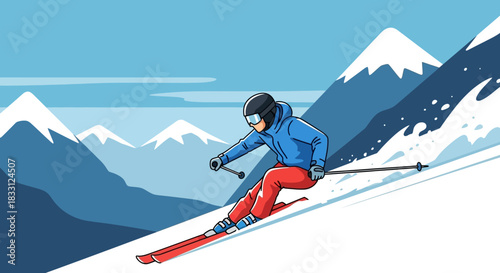 Downhill Skiing Action