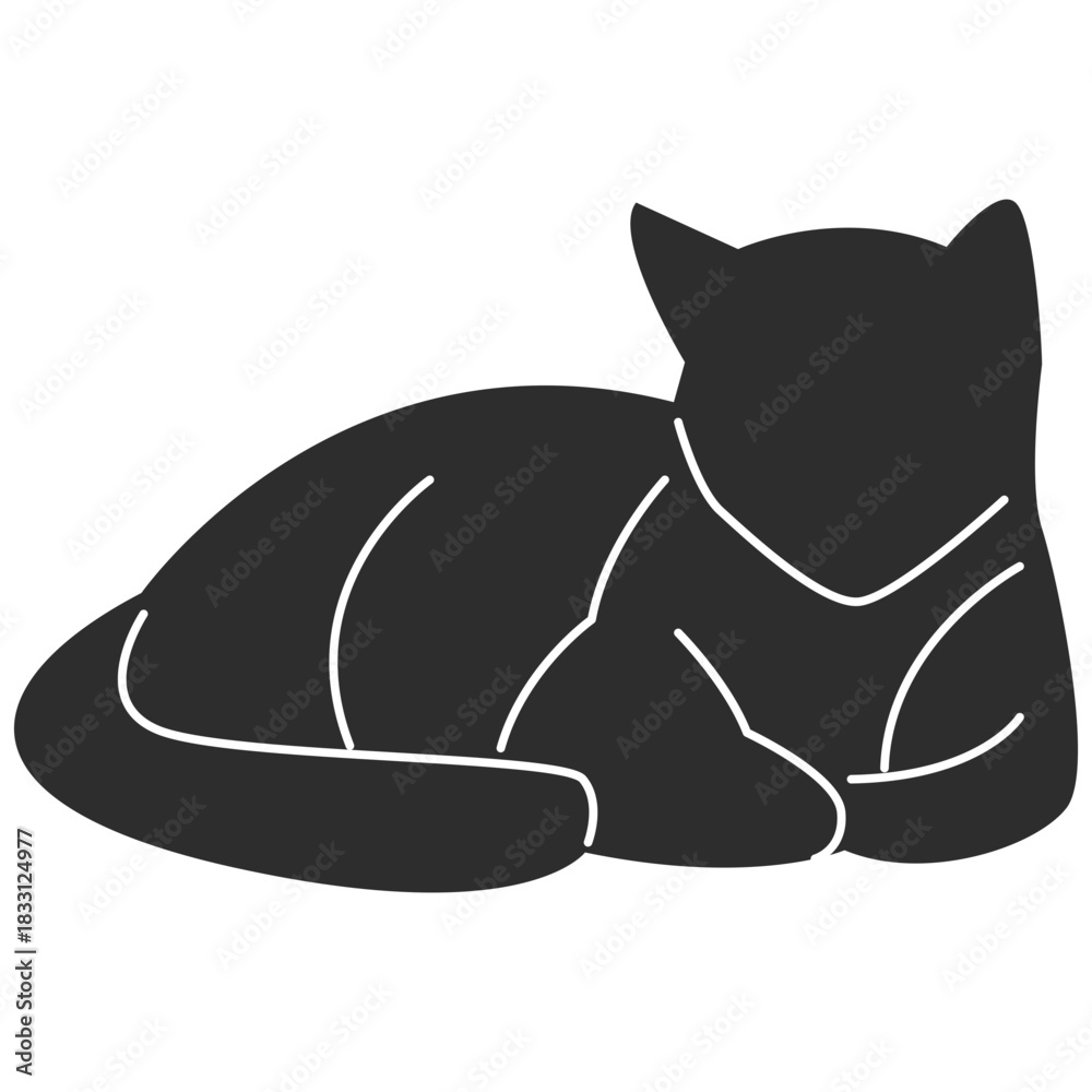 Obraz premium Playful Cat Silhouette