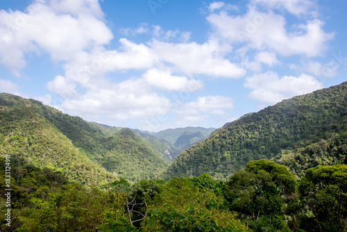 Beautiful view of the mountains in the Atlantic Forest, PETAR - Alto Ribeira State Park