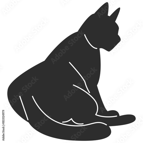 Playful Cat Silhouette