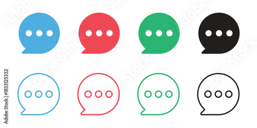 message icon set vector