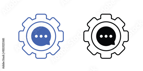 setting icon set vector