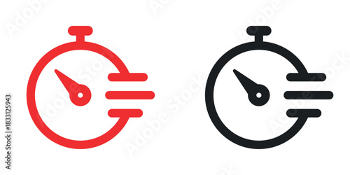 Stopwatch icon set