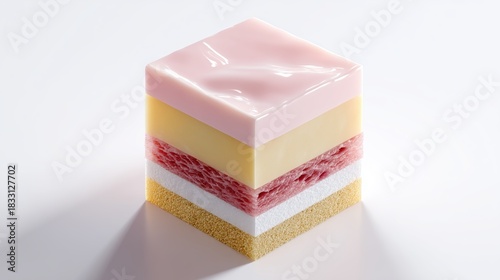 Cube multicouche représentant les différentes couches de la peau