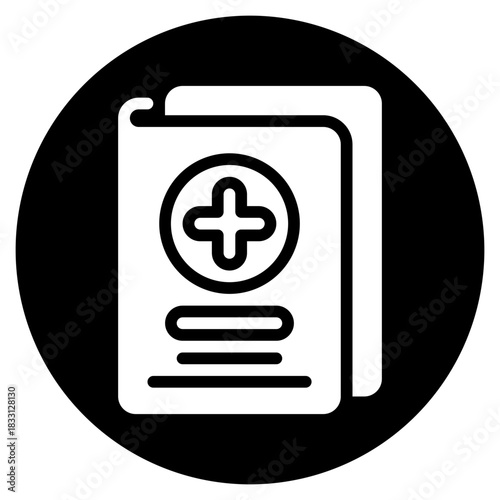 medical report glyph icon