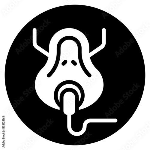 oxygen mask glyph icon