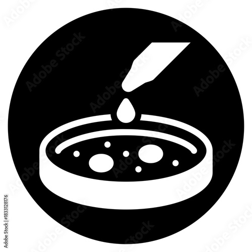 petri dish glyph icon