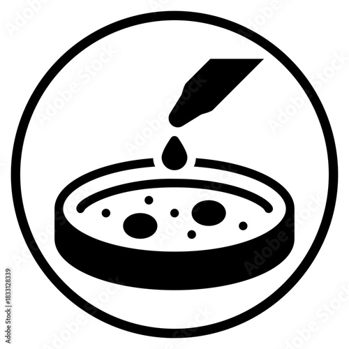 petri dish glyph icon