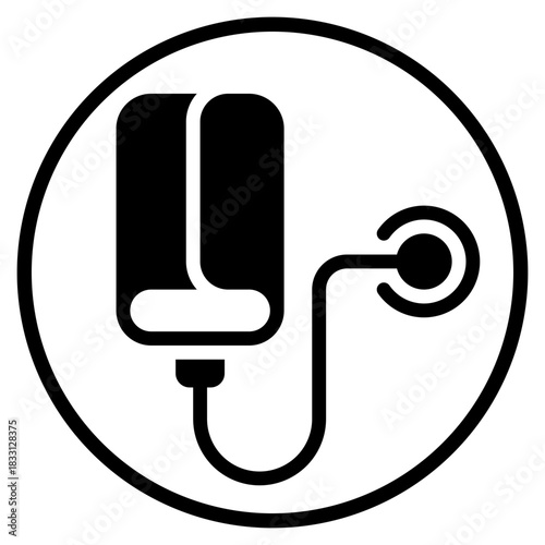 tensiometer glyph icon